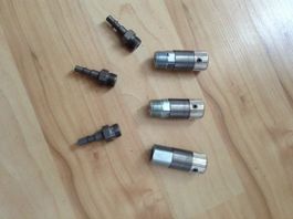 3 Druckluft-Schnellkupplungen + 3 Stecker