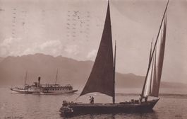 Lac Léman 1918 Voilier et bateau Italie