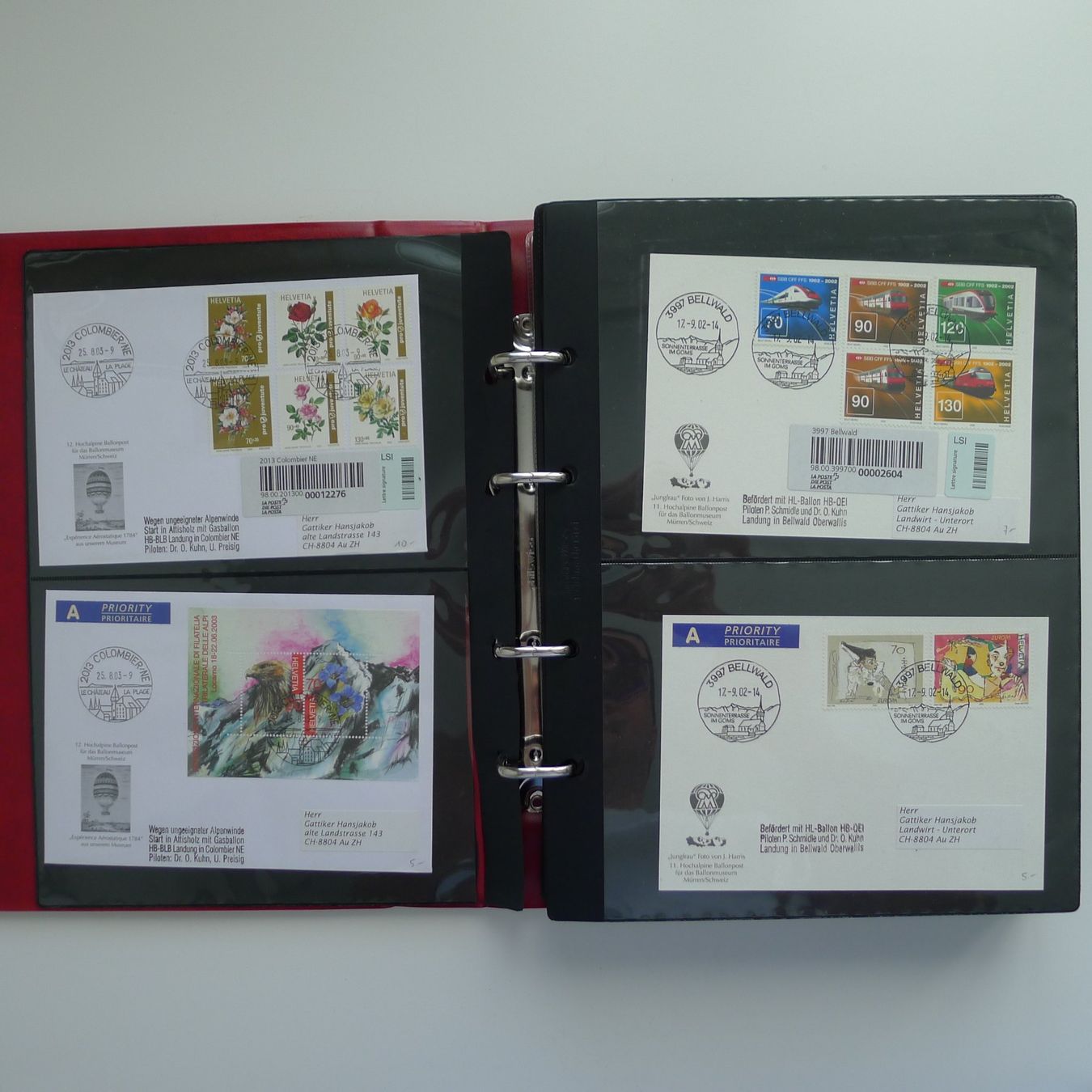 Alle Briefmarken: Ballon Flugpost - Briefe Sammlung in 2 Alben – Gebraucht aus Ebikon von SilvioFreund 4