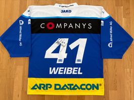 ORIGINAL EV ZUG # 41 WEIBEL 2007/08 SIGNIERT EVZ JAKO XL