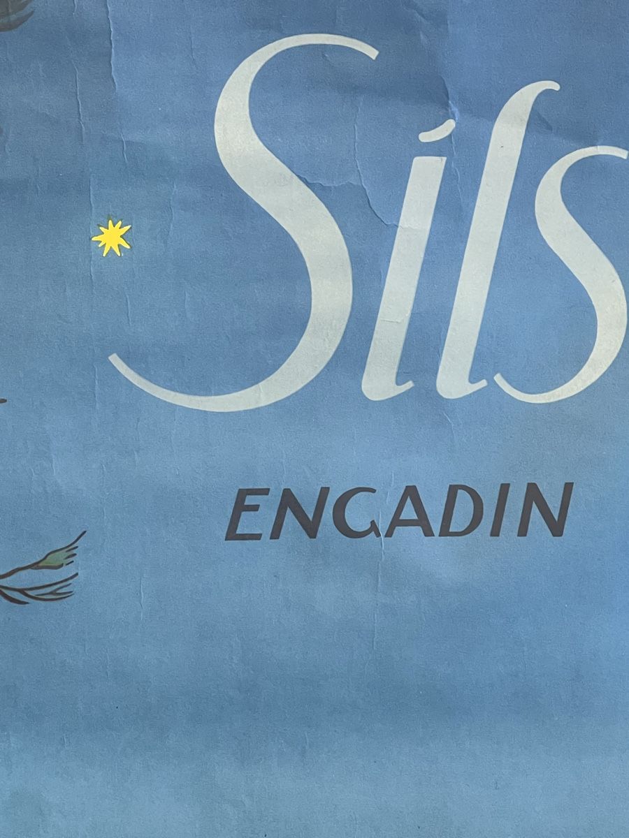 Poster & Bilder: Sils Engadin LITHO Plakat Ernst Rinderspacher 1950 – Gebraucht aus Adliswil von buch_und_kunst 2