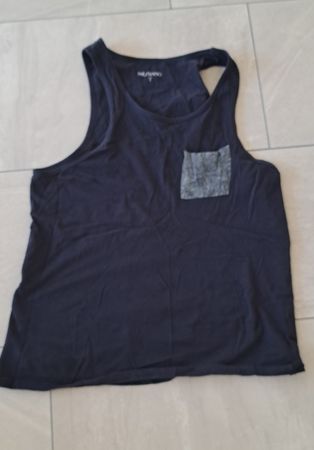 Débardeur bleu foncé avec poche homme 