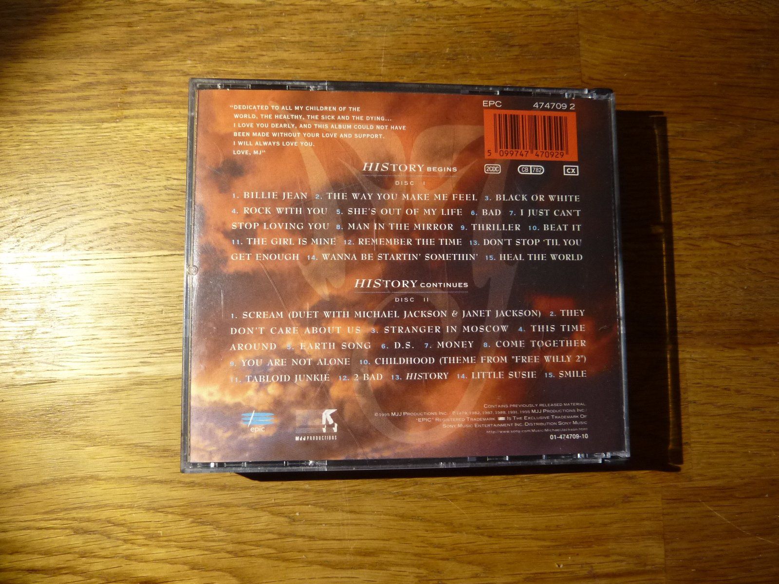 CD: Michael Jackson History 2CD-Box Book 1 – Usato da Hochfelden venduto da swissice 4
