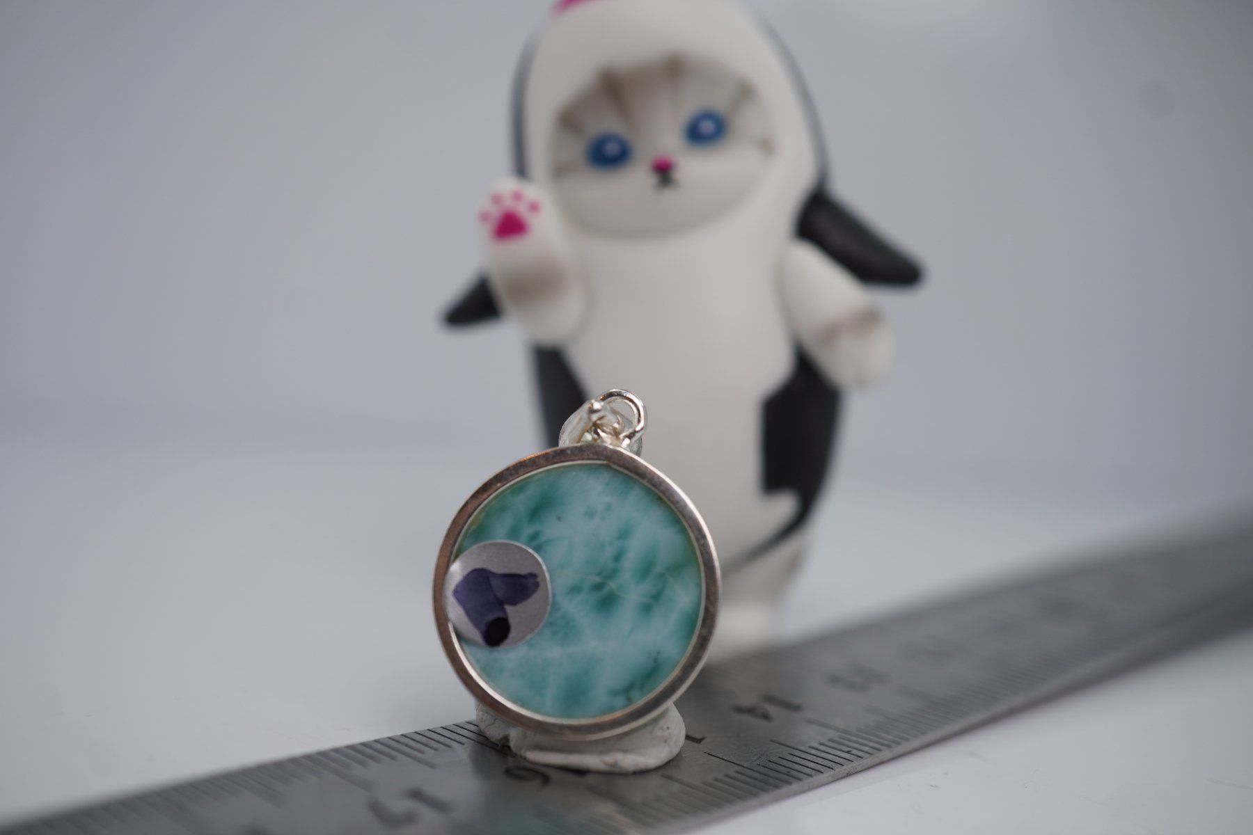 Ciondoli: Larimar Rund    Silber 925 Silber  Anhänger – Nuovo e nell'imballaggio originale da Eschenbach SG venduto da topstone 2