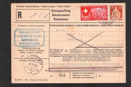 Einzugsauftrag : SBK Nr. 140 + Nr.220 , 29.lX.1939