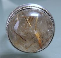Rutilquarz Silber 925 Fingerring Gr. 58
