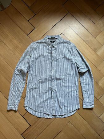 HOLLISTER - Hemd blau-weiss gestreift L