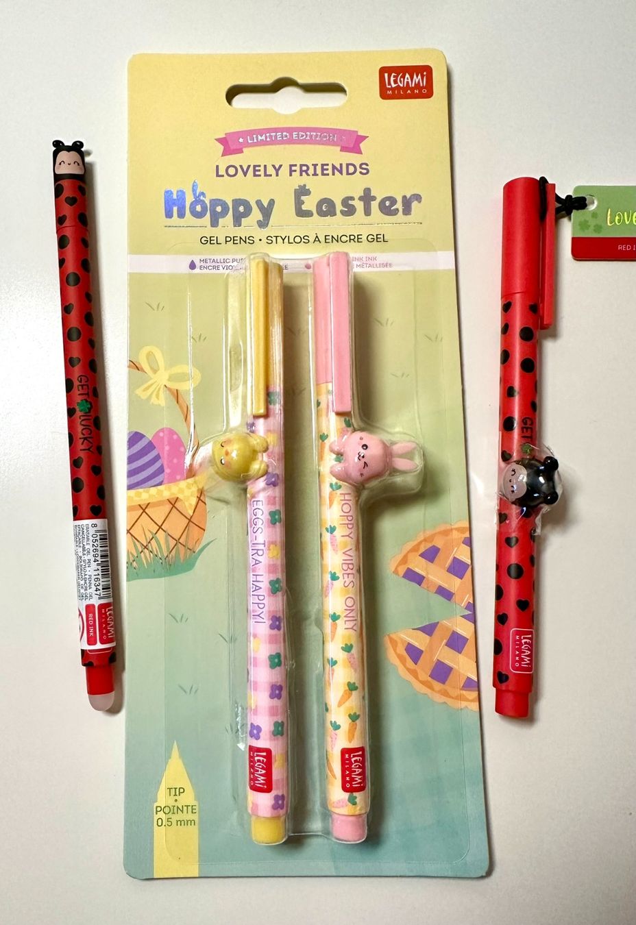 Legami Penna & Evidenziatori: Legami Hoppy Easter, Ladybug Lovely & erasable – Nuovo e nell'imballaggio originale da Bernex venduto da euma1976 1