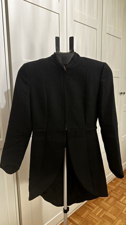Zara Black Coat - Tailored Fit, XS