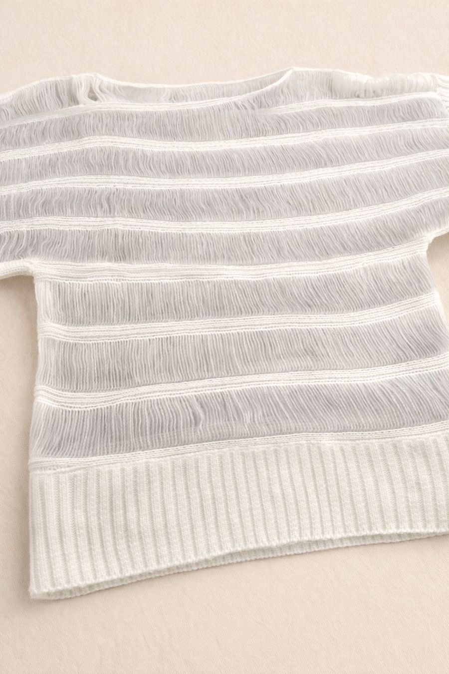 Morgan T-shirt: Morgan Leichter Stricktop Weiss Kurzarm – Nuovo (secondo la descrizione) da Fully venduto da VaneaSelection 3