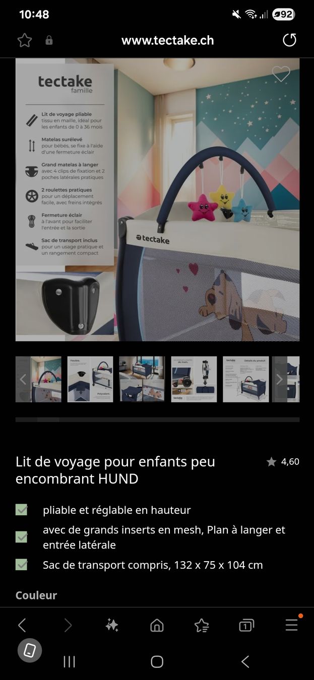 Letti: lit bébé neuf – Nuovo e nell'imballaggio originale da Yverdon-les-Bains venduto da enzine 4
