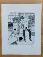 Exlibris Günter Hujber - Original Radierung Erotik signiert