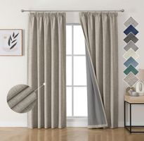 Thermo- und Verdunkelungsvorhänge 2er Set BxH 140x245cm