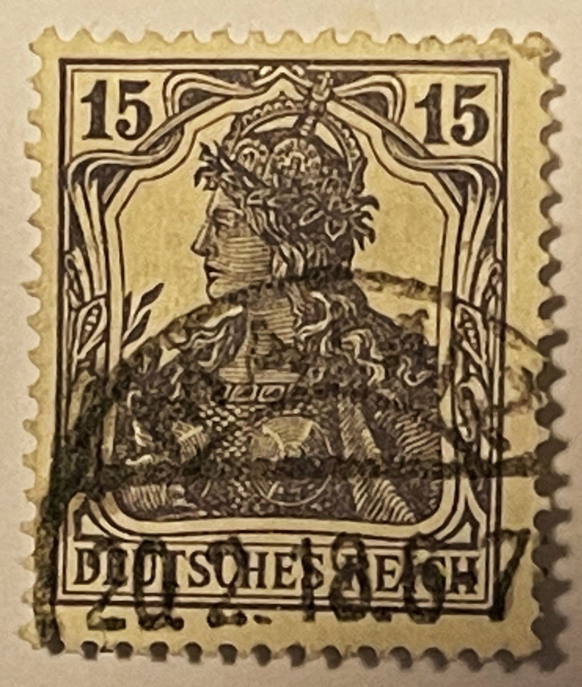 Tutti i francobolli: Deutsches Reich 15 Pfennig – Usato da Oftringen venduto da Vucki 1