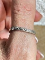 Silberring fein Zirkonia Steine (Grösse 59.5 mm)