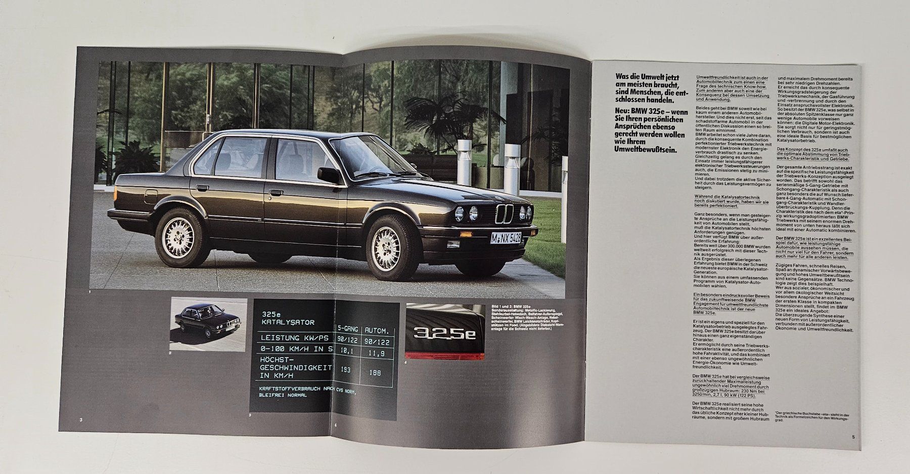 BMW Documenti: Prospekt BMW Serie 3er E30  325e Katalysator 1.1985 – Usato da Minusio venduto da demi0110 1