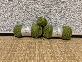 2 Knäuel Baumwolle Grün 100% Recycelt, Plus Reste