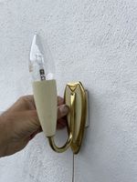 Mid Century 60er Jahre Messing Wandlampe