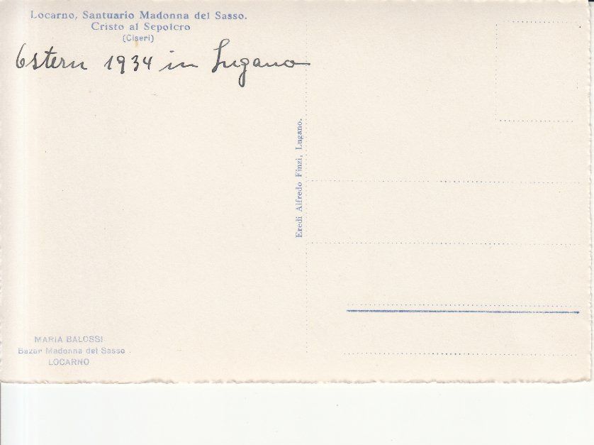 Cartoline postali: Madonna del Sasso 1934 – Usato da Bürglen TG venduto da StampGraf 1
