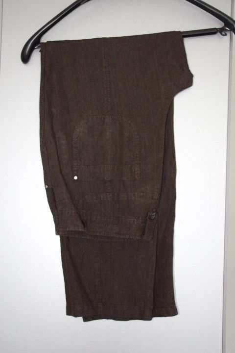 Completi & Tailleur: Zweiteiler, Hemdbluse und Hose, Leinen – Usato da Eschenbach SG venduto da Anisti13 1