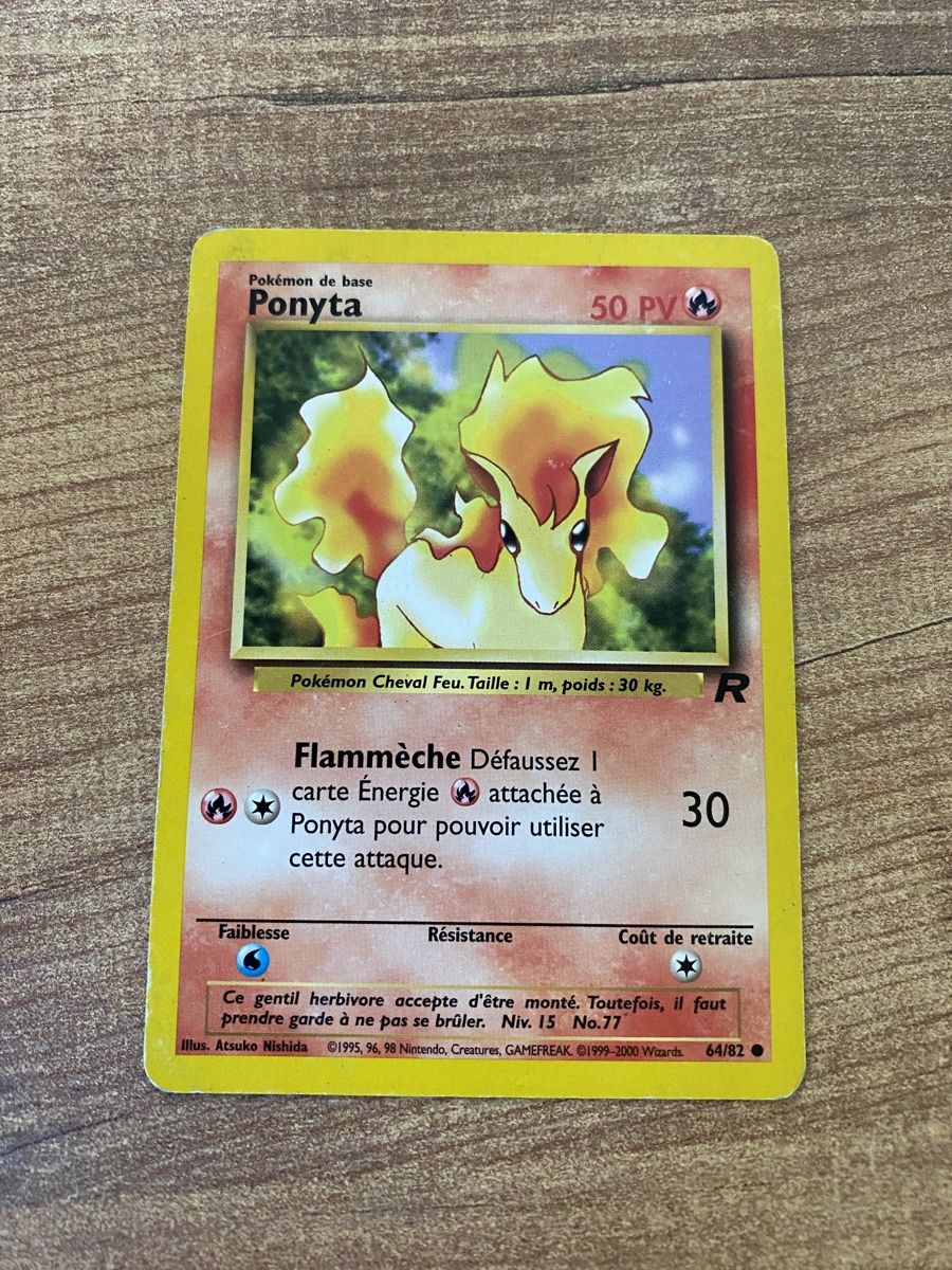Pokémon Carte collezionabili: 2000 Carte Pokémon Ponyta 64/82 – Usato da Rossemaison venduto da Carduelis