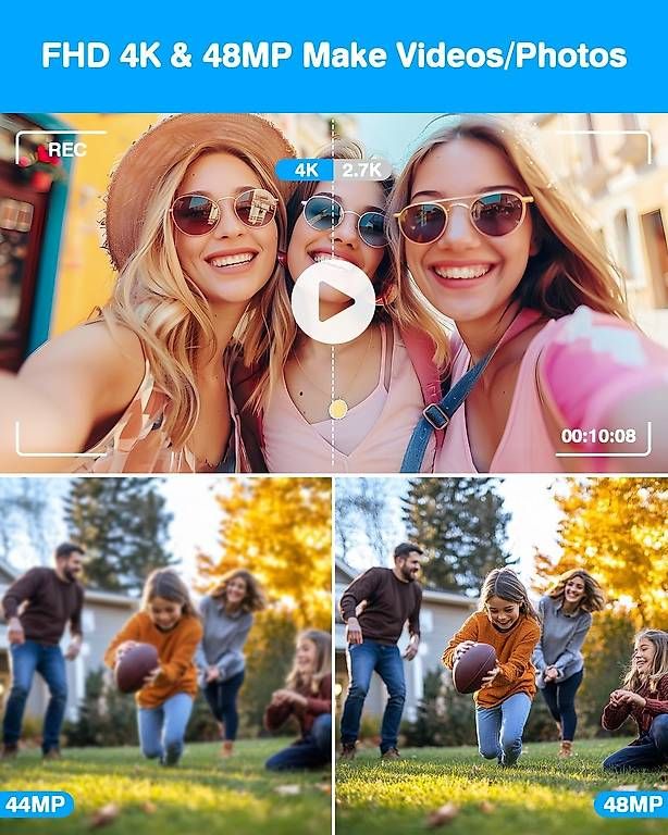 Fotocamera: 4K Digitalkamera 48MP Autofokus – Nuovo (secondo la descrizione) da Kreuzlingen venduto da Best-Deal-Oase 1