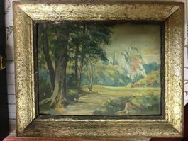 Altes Gemälde aus Holz
