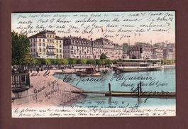 LUZERN - Schweizerhofquai - Schiff - 1908 // Falte //