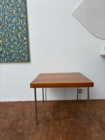 Atelier Tisch Kirschbaum 80×80, Stahlbeine, Vintage