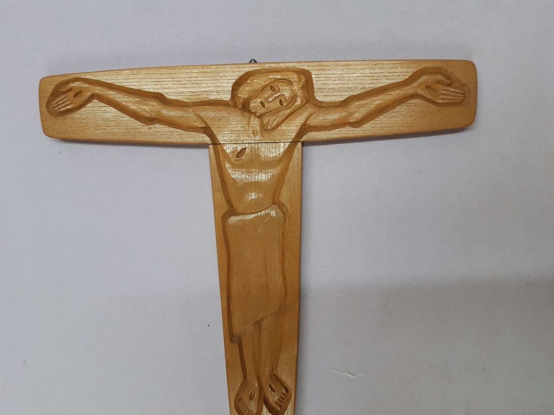 Statuette: JESUS Kreuz holz schlicht und einfach – Usato da sursee venduto da pasuro