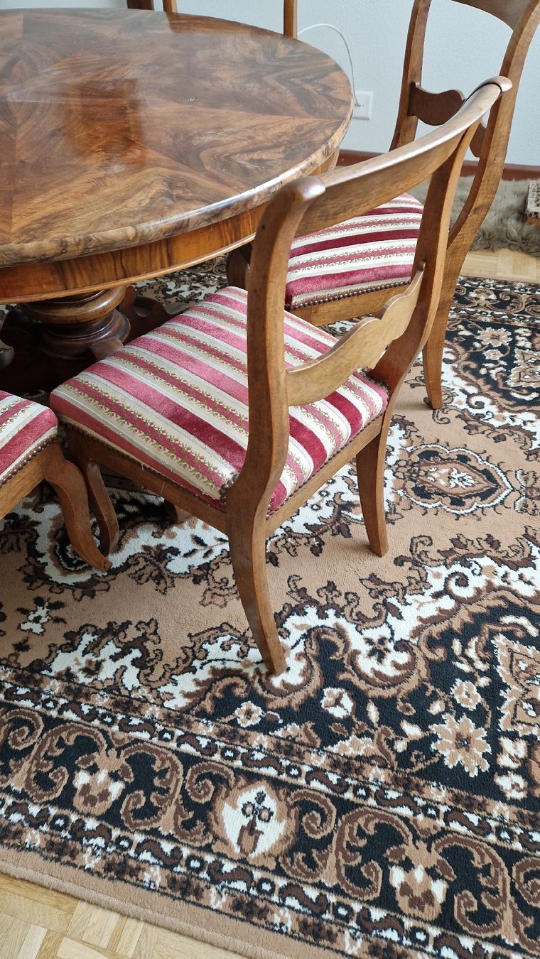 Set di tavolo e panche: Table louis philippe Napoléon III et 6 chaises – Usato da Bôle venduto da cyr_d8kz 1