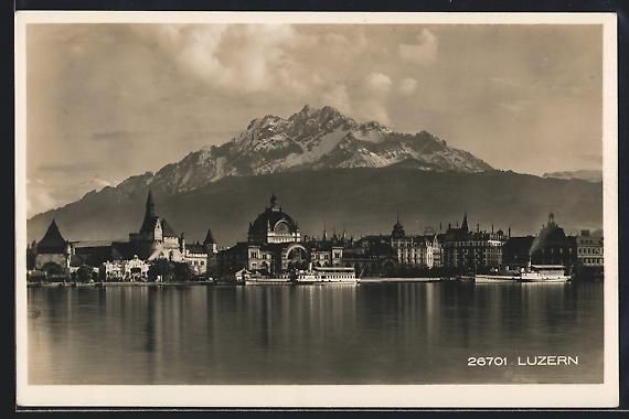 Cartoline postali: AK Luzern, Uferpartie mit Schloss – Usato da Berlin venduto da bartko-reher