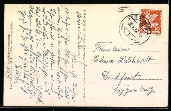 Cartoline postali: Basel, St. Chrischona vom Flugzeug aus – Usato da Berlin venduto da bartko-reher 1