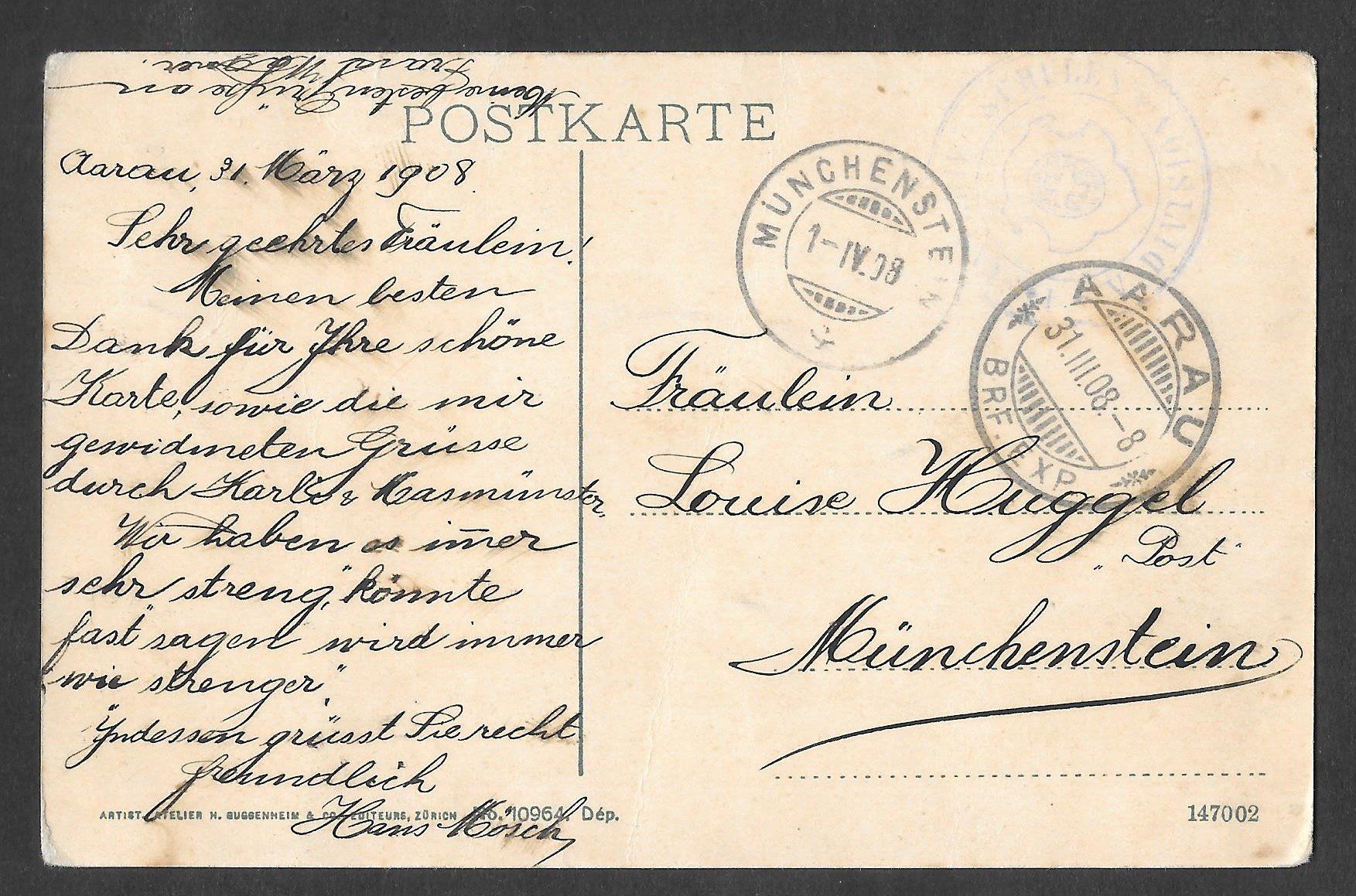 Cartoline postali: Aarau Schachen mit Militär Feldpoststempel – Usato da Olten venduto da clotaldi 1
