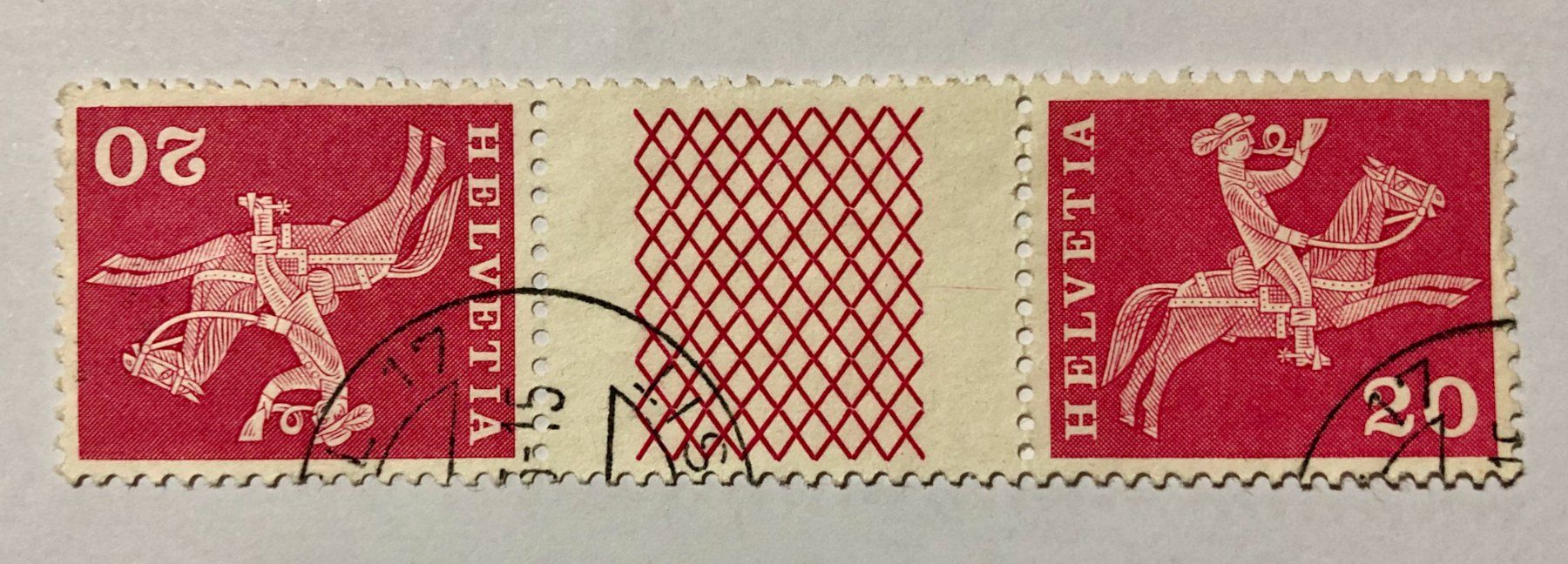 Tutti i francobolli: Nr.S 65 Postreiter GESTEMPELT 1960    – Usato da Aarau venduto da Billa007