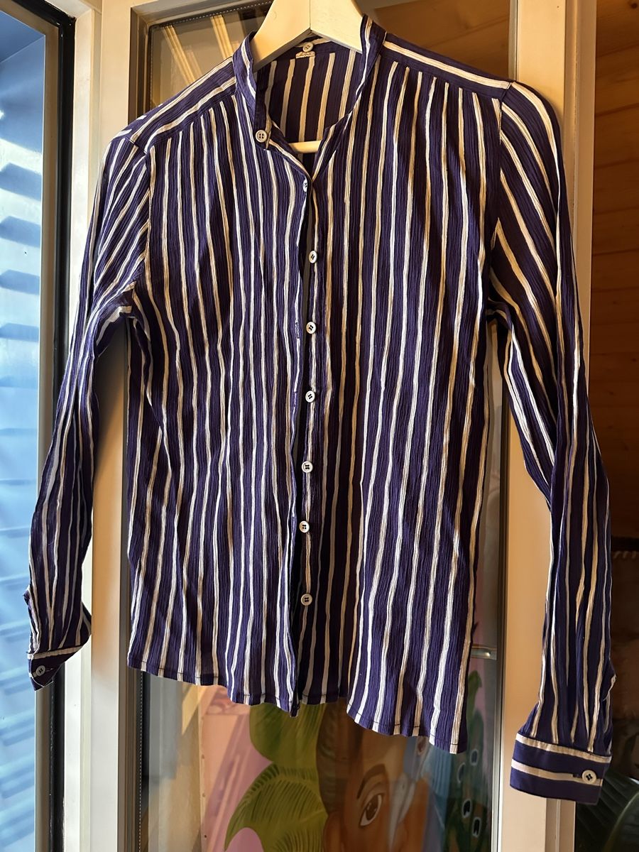Blusen: Bluse Blau gestreift leichter Stoff – Gebraucht aus Zürich von BettinaMarie2308