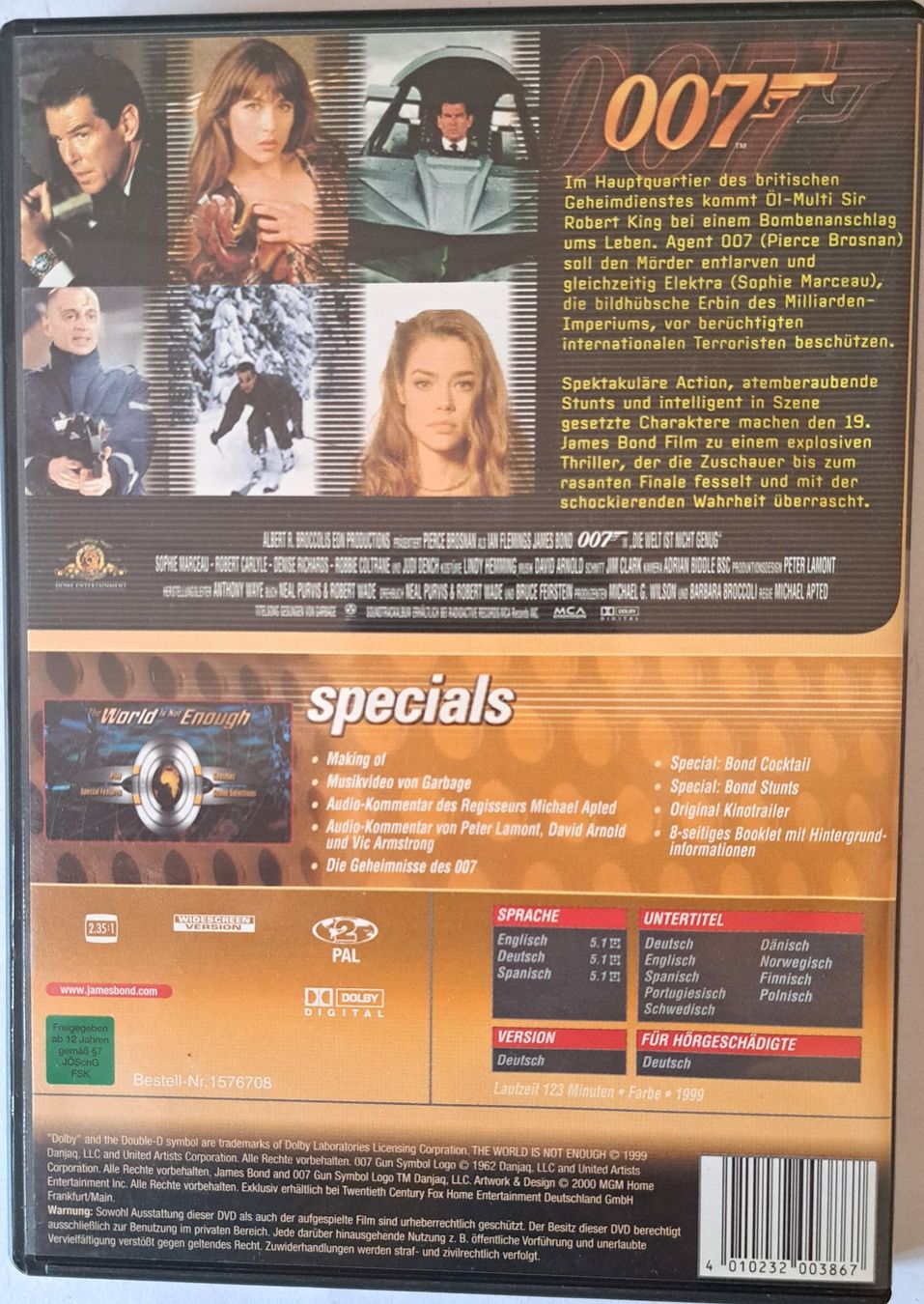 Tutti i DVDs: 007 - Die Welt ist nicht genug – Usato da Tenniken venduto da mik_6mxg 9