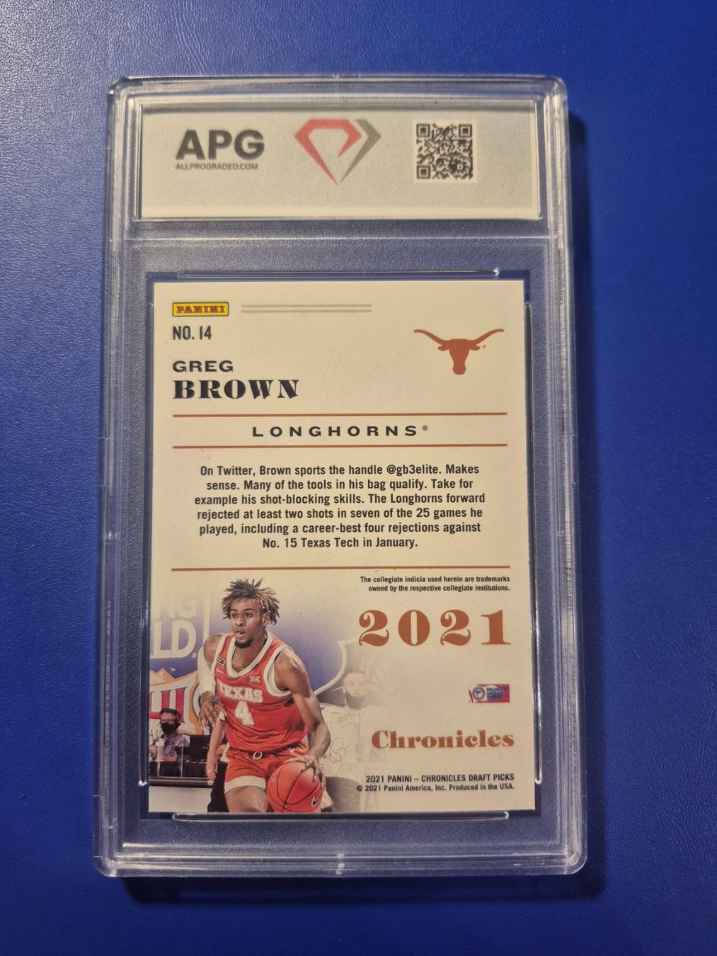 Panini Carte collezionabili: NBA Greg Brown Texas Longhorns – Usato da Treiten venduto da Sauber73 1