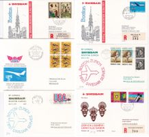 41 Stk. CH Flugpost Briefe 1971 & 72, Swissair etc.
