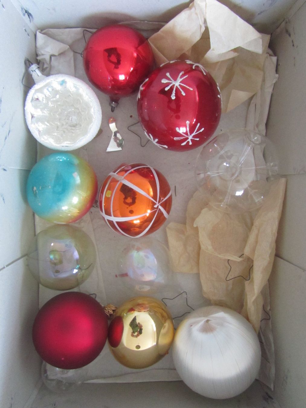 Tutte le decorazioni: Weihnachtsbaum - Schmuck mit Spitze, Konus, Glaskugeln – Usato da Seengen venduto da mikelele 5
