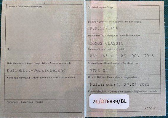 Tomos Mofas: TOMOS Mofa zum Basteln – Defekt aus Muttenz von Reggaetaxi 7