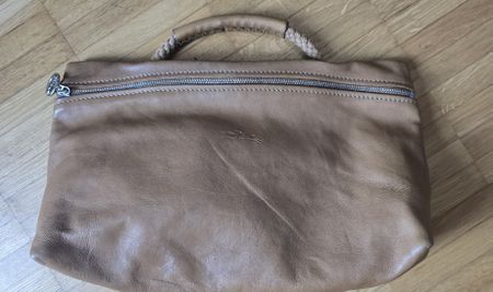 Longchamp Leather Handbag Brown 