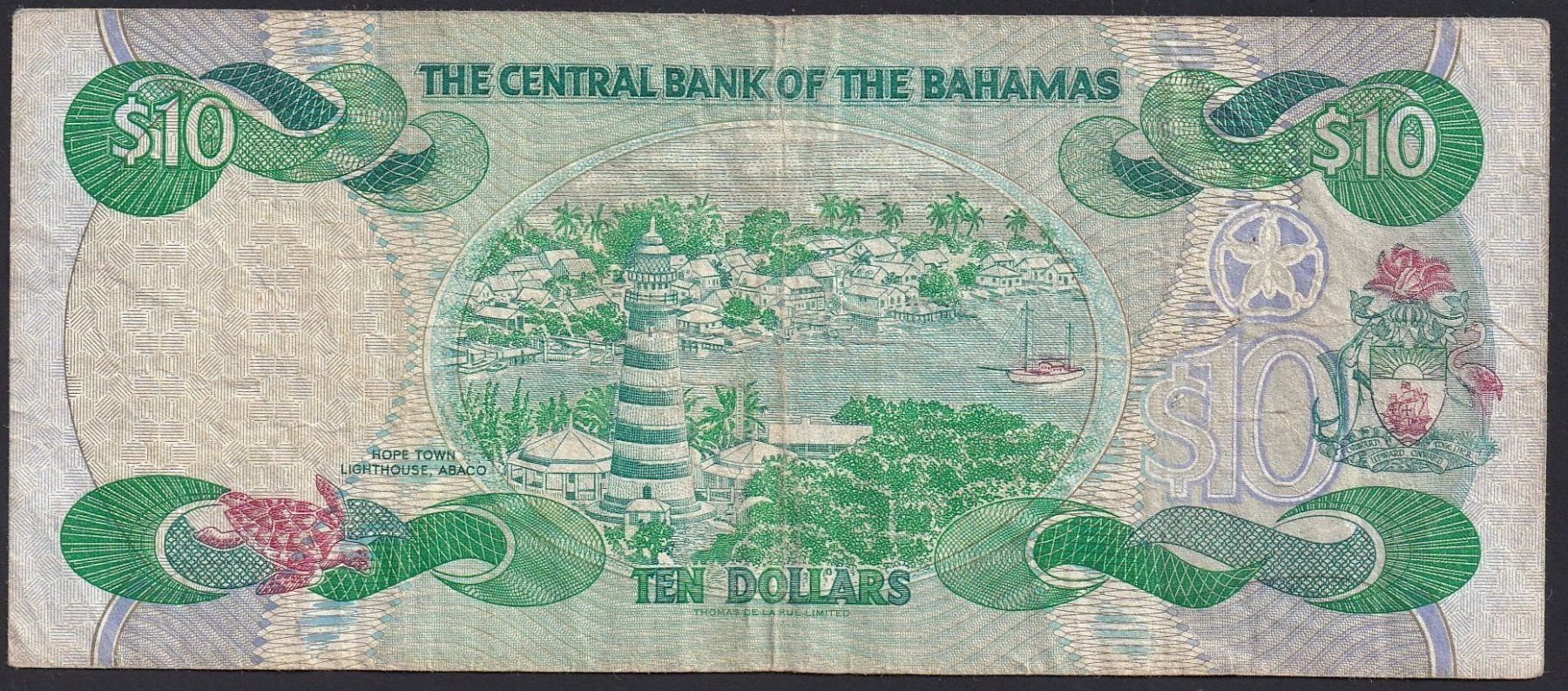 Banconote: Bahamas 10 Dollars 1996 – Usato da Brugg AG venduto da banknoten_muesli 1
