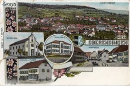 Oberendingen  AG  mit Marktgasse und Schulhaus       um 1911