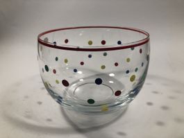 Midcentury Glasschüssel mit Punkten TOP ZUSTAND!