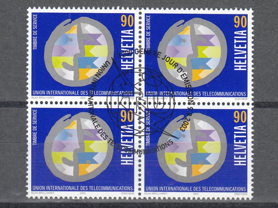 Alle Briefmarken: SBK D Xl 18 im 4er-Block mit ET – Gebraucht aus Bürglen TG von StampGraf
