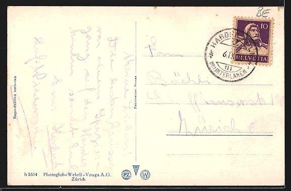 Cartoline postali: Interlaken, Grand Restaurant Harderkulm – Usato da Berlin venduto da bartko-reher 1