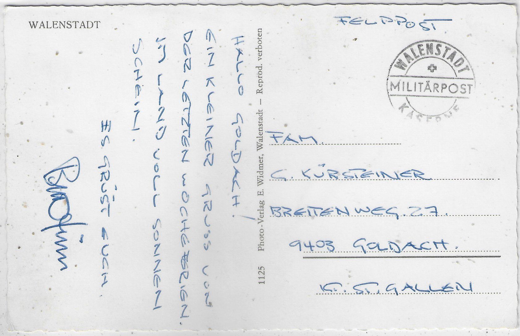 Cartoline postali: Wallenstadt - Generalansicht – Usato da Ettingen venduto da Kartenplanet 1