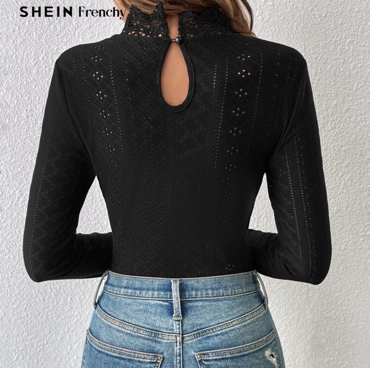 Shein Maglioni & Felpe: Schwarzes Spitzenbody, Gr. S – Nuovo e nell'imballaggio originale da Arlesheim venduto da Eli_77 1