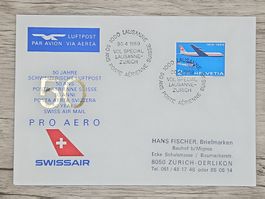 CL18 Enveloppe + Timbre Suisse 1969